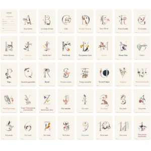 Cartes étapes bébé ma première année collection luxe abc Milestone