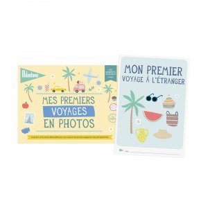 Livret de 6 cartes étapes détachables mes premiers voyages en photos Milestone