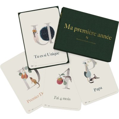 Cartes étapes bébé ma première année collection luxe abc