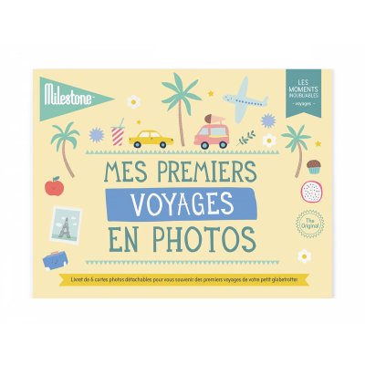 Livret de 6 cartes étapes détachables mes premiers voyages en photos