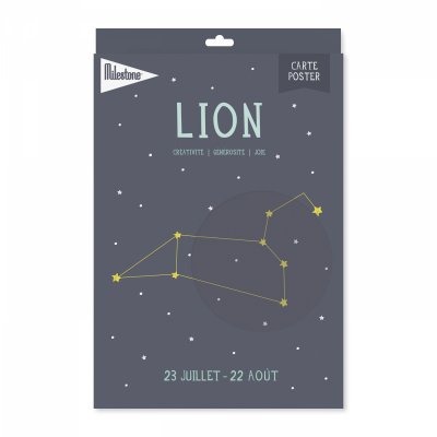 MILESTONE Affiche poster astrologique lion