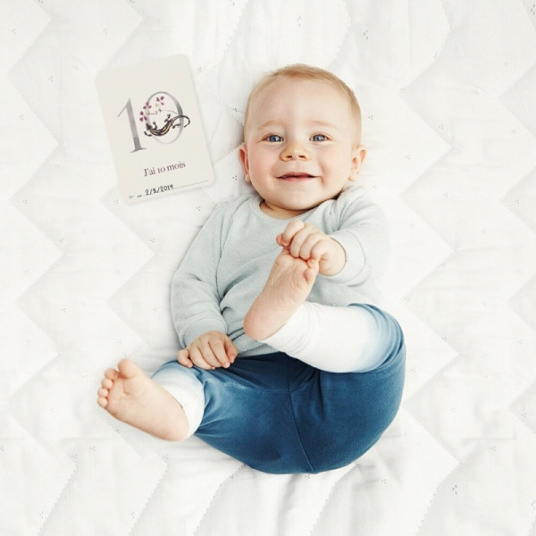 Cartes étapes bébé ma première année collection luxe abc Milestone