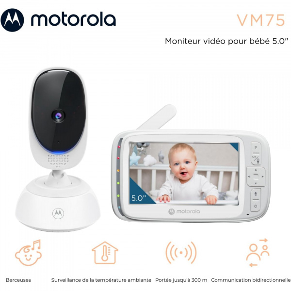 Caméra de surveillance bébé connectée vm75 Motorola