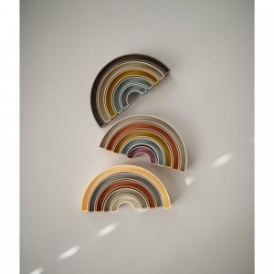 Tour à empiler arc-en-ciel - tropical Mushie