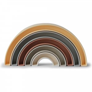 Tour à empiler arc-en-ciel - sol Mushie