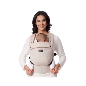 Porte bébé physiologique coton khaki Momcozy