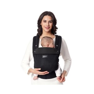 Porte bébé physiologique air mesh black Momcozy