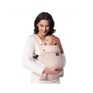 Porte bébé physiologique air mesh pink Momcozy