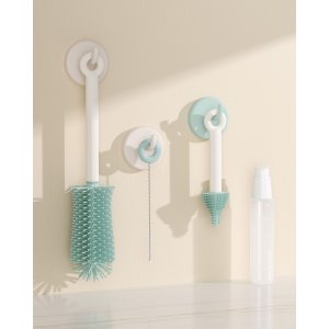 Set de brosses de nettoyage pour biberons avec égouttoir de voyage Momcozy
