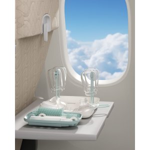Set de brosses de nettoyage pour biberons avec égouttoir de voyage Momcozy