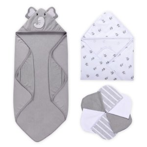 Lot de 2 capes de bain bébé éléphant Momcozy