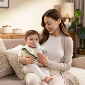 Aspirateur nasal électrique 2-en-1 avec spray nasal Momcozy