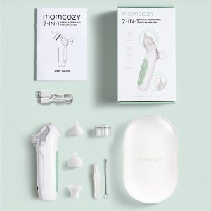 Aspirateur nasal électrique 2-en-1 avec spray nasal Momcozy