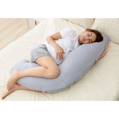 Coussin de grossesse et d'allaitement en forme de j