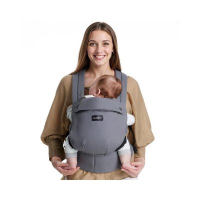 Porte bébé physiologique coton grey