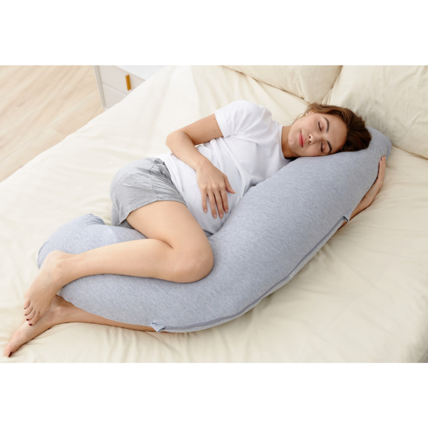 Coussin de grossesse et d'allaitement en forme de j Momcozy