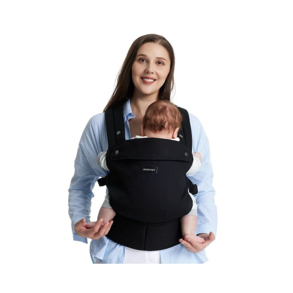 Porte bébé physiologique coton black Momcozy