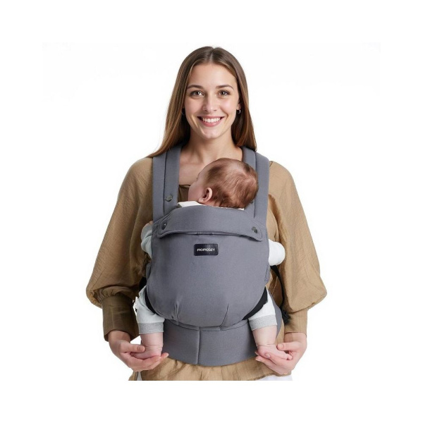 Porte bébé physiologique coton grey Momcozy