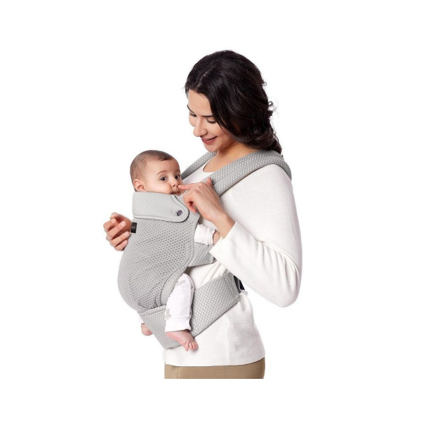 Porte bébé physiologique air mesh grey Momcozy