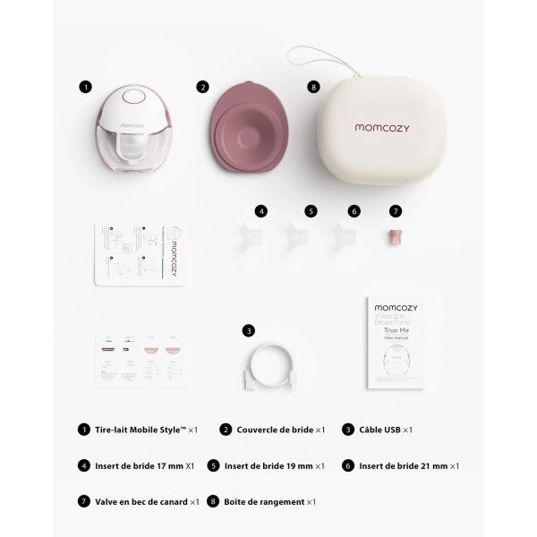 Tire-lait électrique m6 simple mains libres mobile style Momcozy