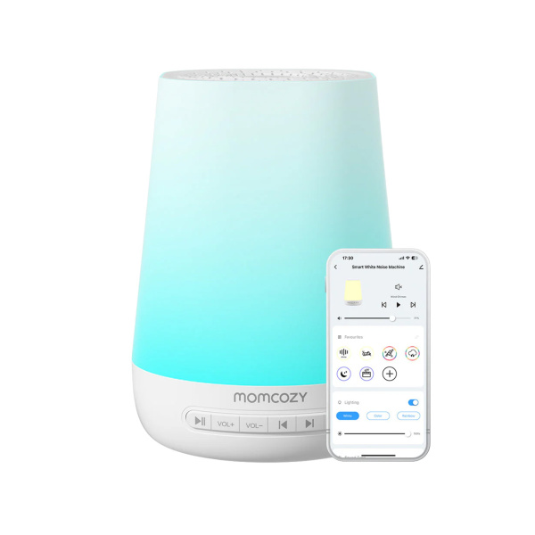 Veilleuse à bruits blanc bébé connectée Momcozy