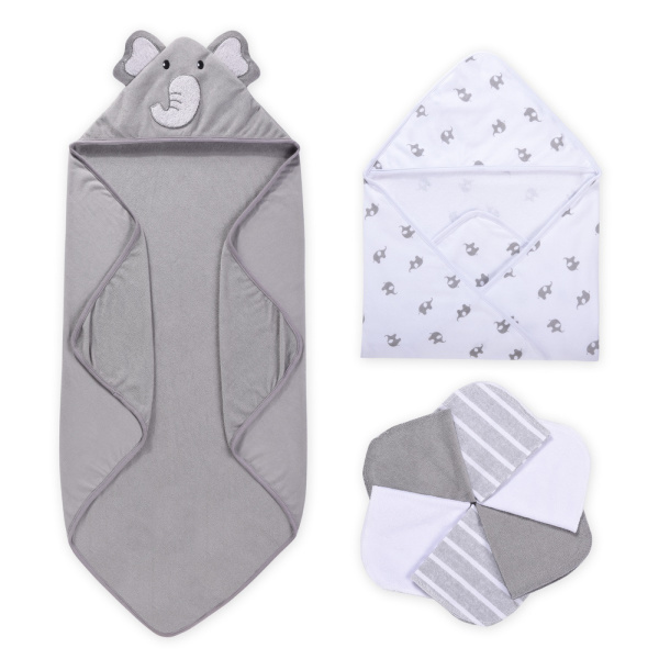 Lot de 2 capes de bain bébé éléphant Momcozy