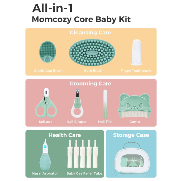 Kit de soins bébé complet naissance Momcozy