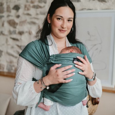 Porte bébé p'tit evo vert eucalyptus