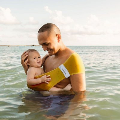 Écharpe de portage aquatique aquabulle taille l safran