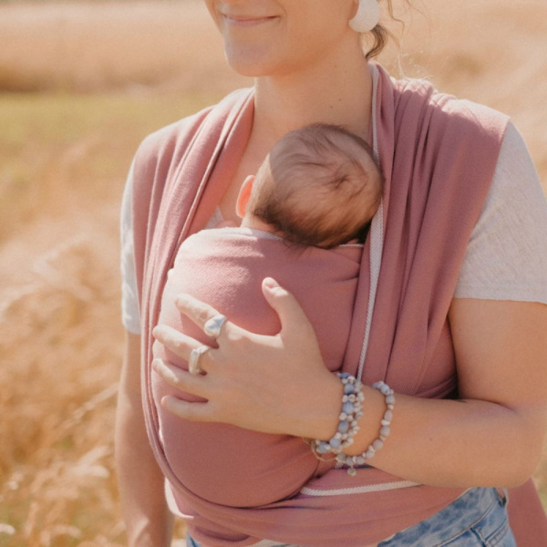 Echarpe de portage tissée bleu fregate Neobulle