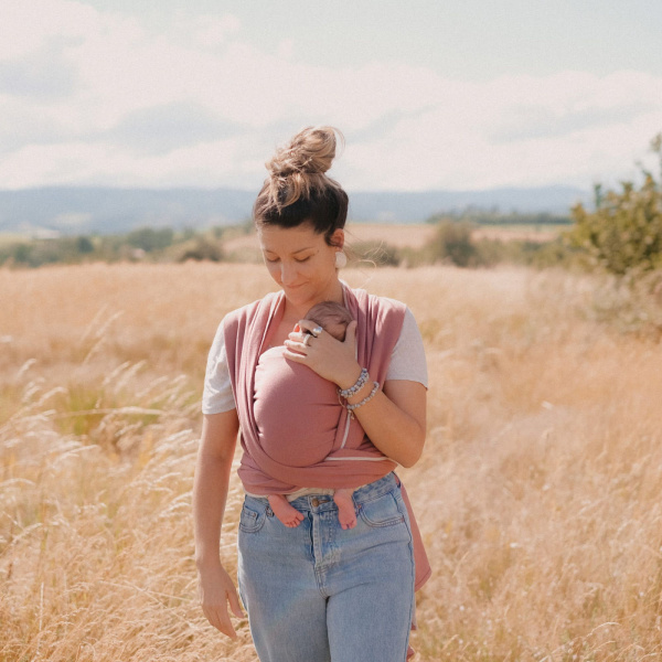 Echarpe de portage tissée bleu fregate Neobulle