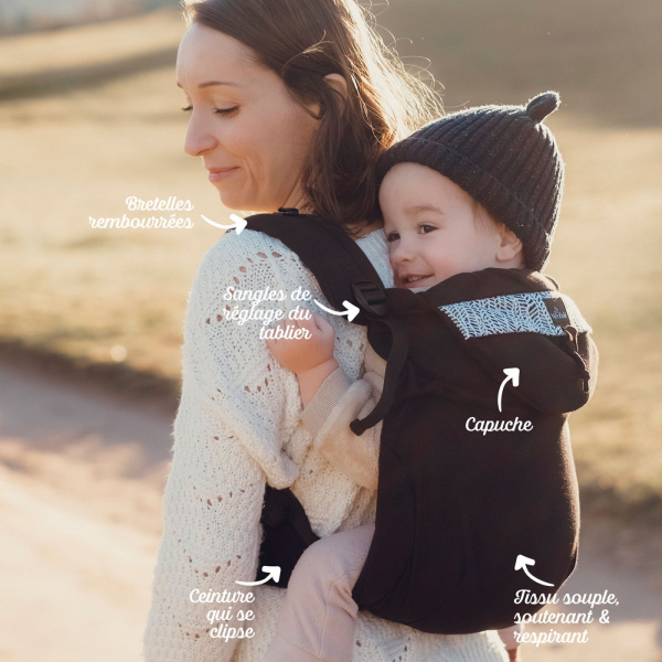 Porte bébé néo préformé acajou Neobulle