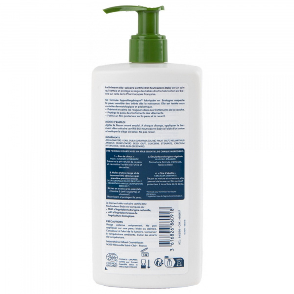 Liniment oléo-calcaire bio 480 ml Neutraderm