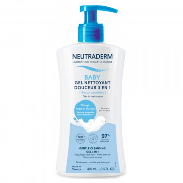 Gel nettoyant douceur 3 en 1 - 400 ml Neutraderm
