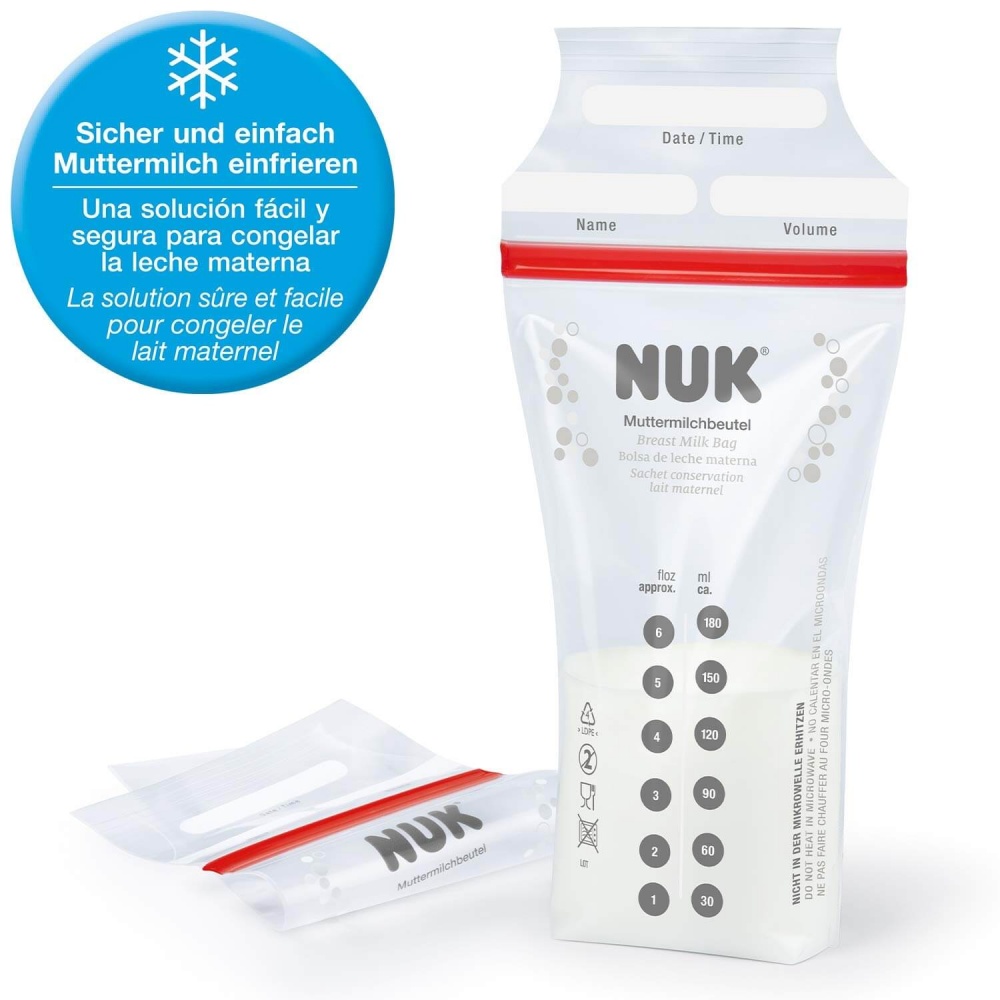 Lot de 25 sachets de conservation pour lait maternel de Nuk sur