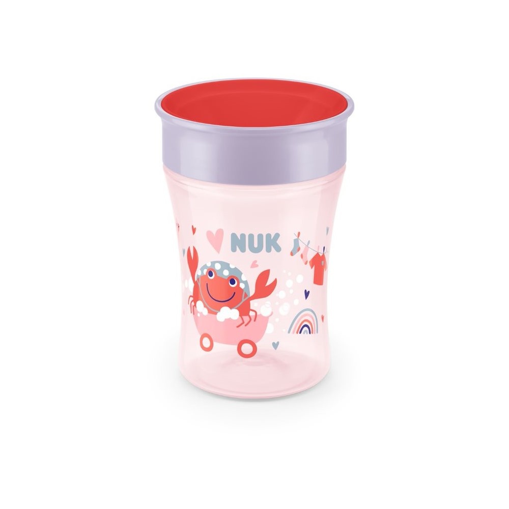 Tasse bébé magic cup - 360 silicone - fille 8m+ de Nuk sur allobébé