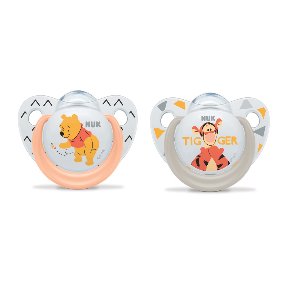 Lot De 2 Sucettes Silicone Taille 1 Winnie L Ourson De Nuk Sur Allobebe