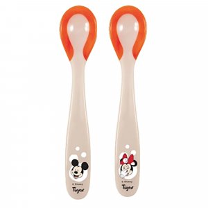 Lot de 2 cuillères thermosensibles mickey minnie Tigex