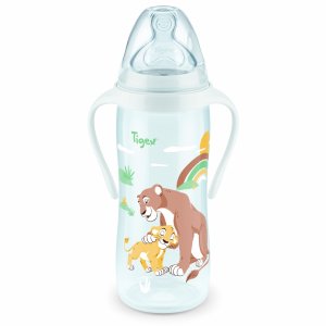 Biberon col large 360ml 6mois et plus avec poignées simba Tigex