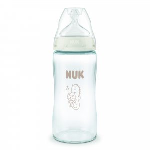 Biberon first choice+ verre 240 ml silicone 3m+ m hippocampe Nuk