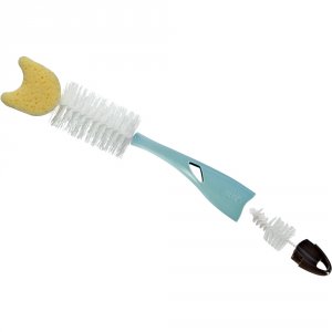Goupillon 2 en 1 avec embout éponge bleu