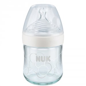Biberon nature sense verre 120 ml blanc