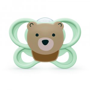 Lot de 2 sucettes perfect match air 0-2 mois renard / ours Nuk