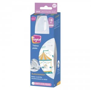 Biberon autonomie+ 300ml 6m+ liquides épais Tigex