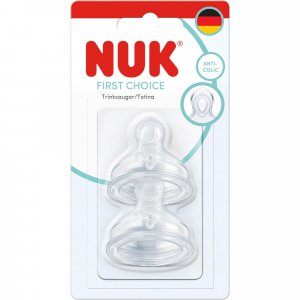 2 tétines fc+ 6 m+ perçage xl silicone Nuk