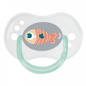 Lot de 3 sucettes jour / nuit silicone Tigex