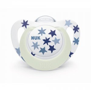 Lot 2 sucettes starlight nuit 6-18m garçon Nuk