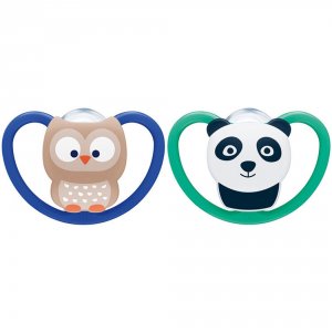Lot de 2 sucettes space 6-18 mois koala tigre