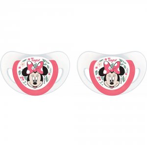 2 sucettes physiologiques silicone +18 m minnie Tigex