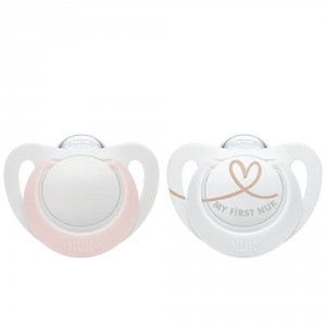 Lot 2 sucettes starlight nuit 0-2m rose Nuk